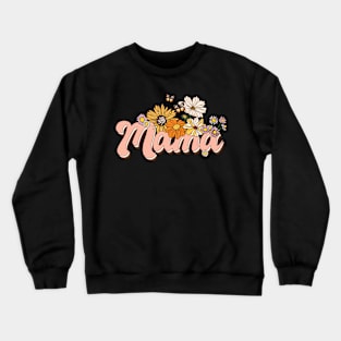 Floral Retro Mama Gift Crewneck Sweatshirt